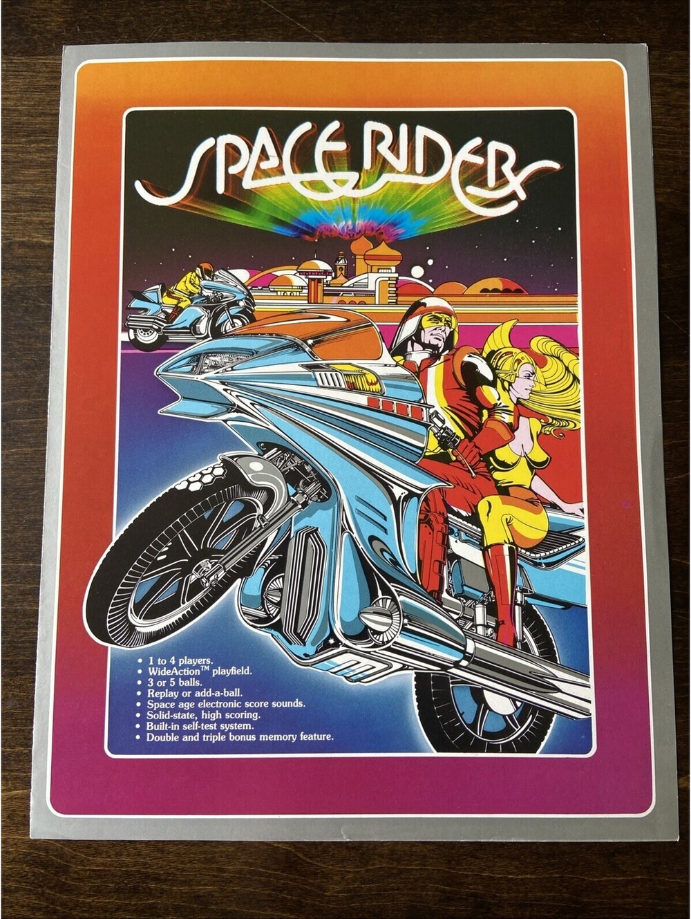 Atari Spacerider Arcade Pinball FLYER Original Ad Promo 1978 Poster Not PCB